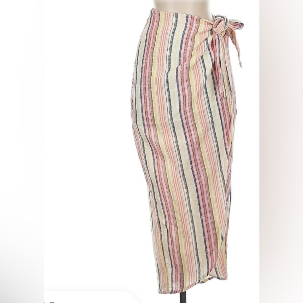 Free Peaople Striped Wrap Skirt - Picture 3 of 12